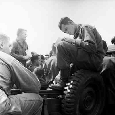 Soldier reading a letter