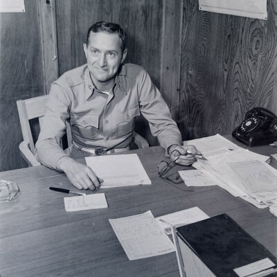 Unknown officer at his desk