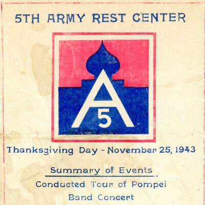 Fifth Army Thanksgiving Day Flyer