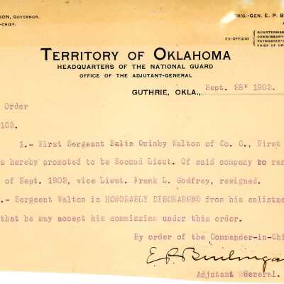 Special Order #103 Headquarters Oklahoma National Guard-1903