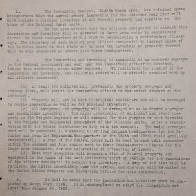 General Order #35 Headquarters Oklahoma National Guard-1922