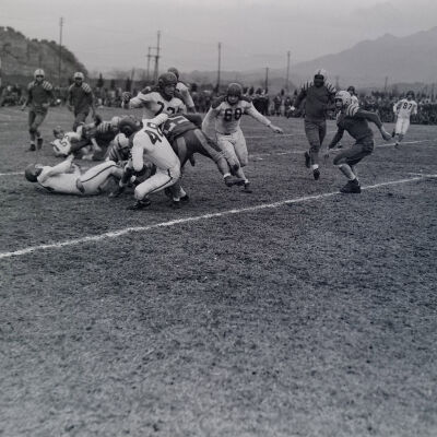 Soldiers playing football