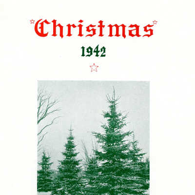 Christmas menu and roster for 160th Field Artillery
