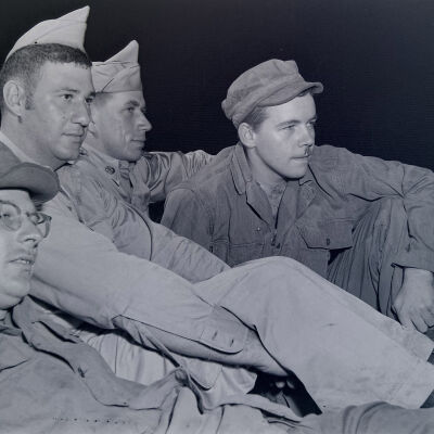 Soldiers watching a show