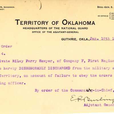 Special Order #4 Headquarters Oklahoma National Guard-1904