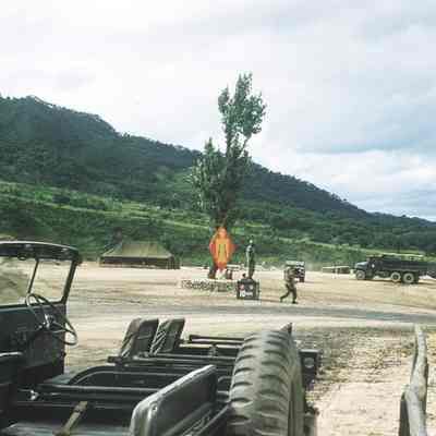 Military Police directing traffic