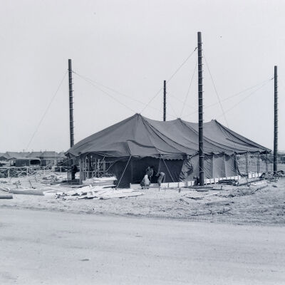 Constructing a large tent