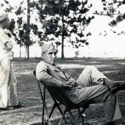 Hal Muldrow relaxing in chair