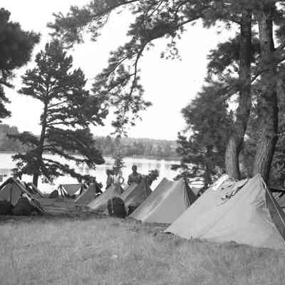 Encampment on a lake