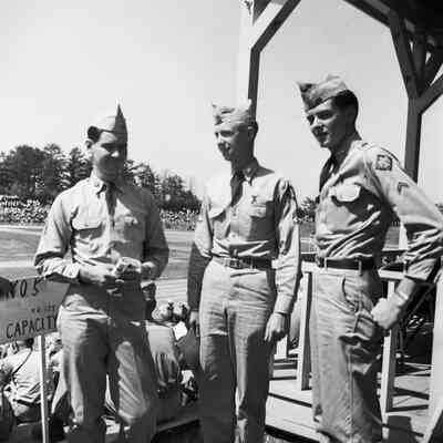 Soldiers at a track athletics event