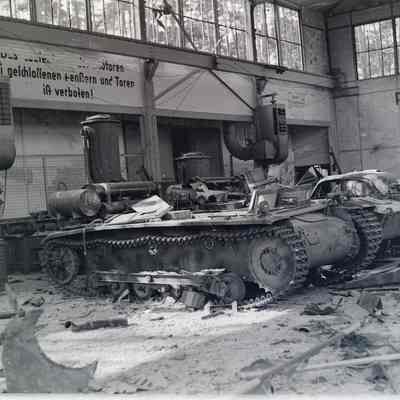 Destroyed German equipment and vehicles