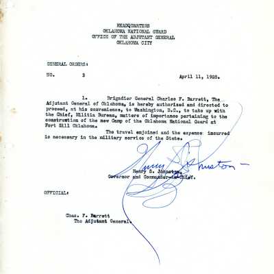 General Order #3 Headquarters Oklahoma National Guard-1928