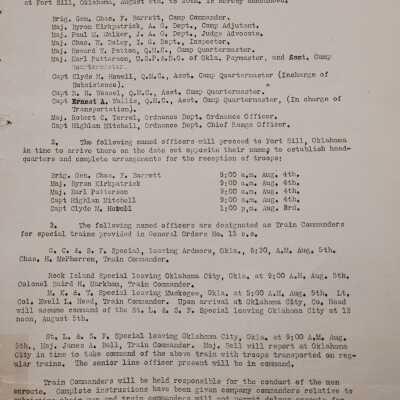 General Order #17 Headquarters Oklahoma National Guard-1920