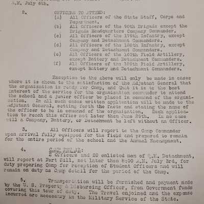 General Order #17 Headquarters Oklahoma National Guard-1922
