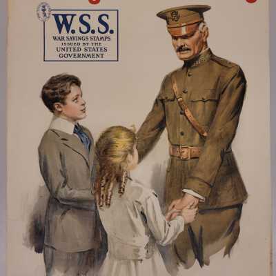 Help him win by saving and serving--Buy War Savings Stamps