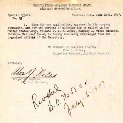 Special Order #55 Headquarters Oklahoma National Guard-1907
