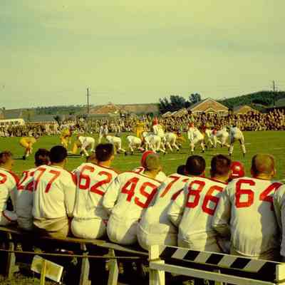 Soldiers playing football