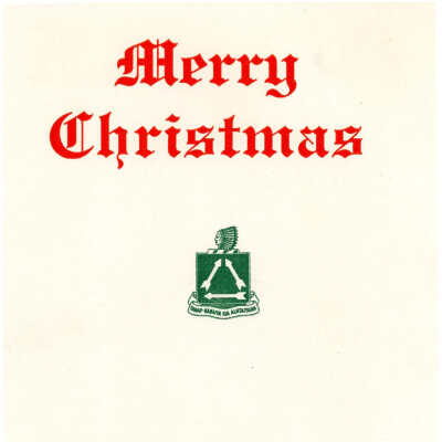 Christmas Menu for 180th Infantry