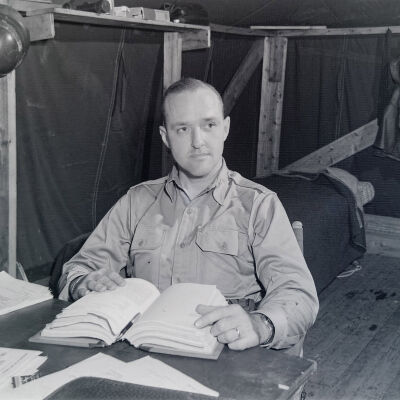 Unknown officer at his desk