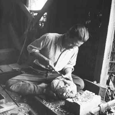 Japanese wood carver