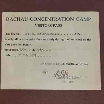 Dachau Visitors Pass