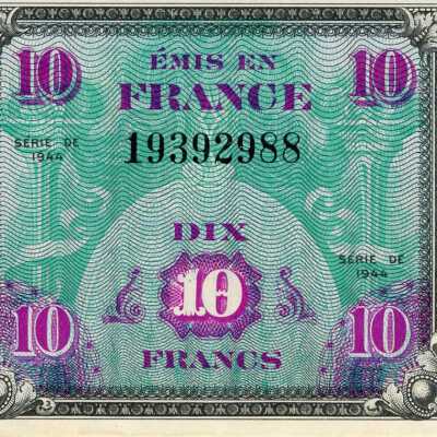 French Ten Franc Type 1944