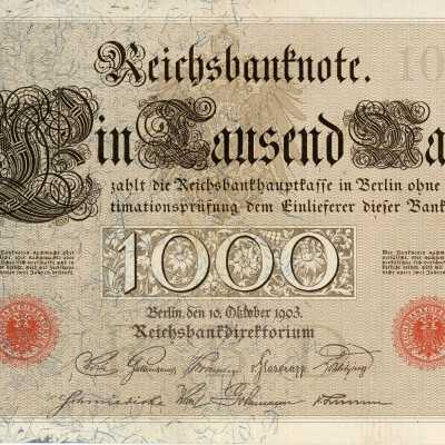 German Reichsbanknote One Thousand Mark Type 1903