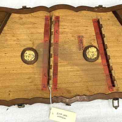 Chinese Yangqin, Lid, and Tuning Key