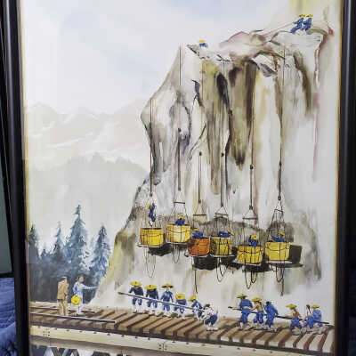 Laborers Working on the Central Pacific Railroad