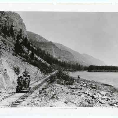 Photograph of Chinese Building the Northern Transcontinental Railroad Line, 1880s
