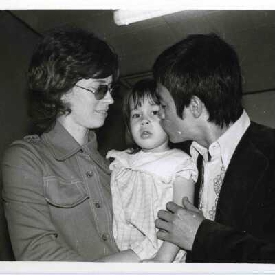 Photograph of Bruce Lee and Linda Cadwell