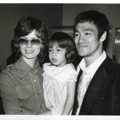 Photograph of Bruce Lee and Linda Cadwell