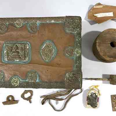Repoussé Chest (Carton) with Items Inside