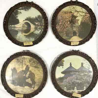 Four Color-Tinted Photos in Frames