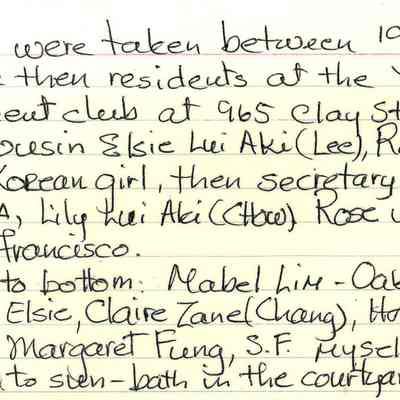 YWCA index note card
