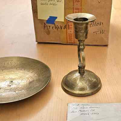 Brass trio of decorative ware