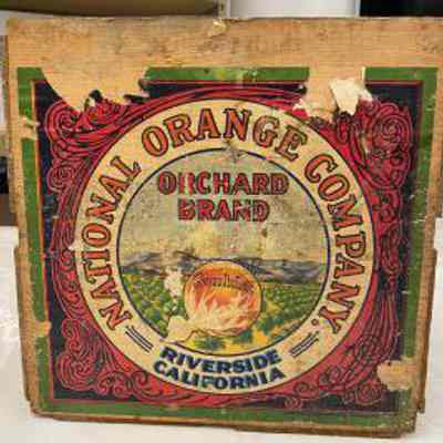 National Orange Company Wood crate