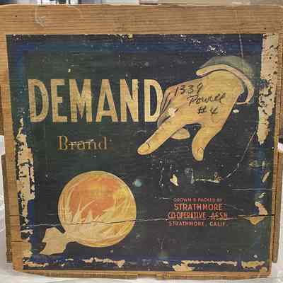 Demand Brand Wood Crate