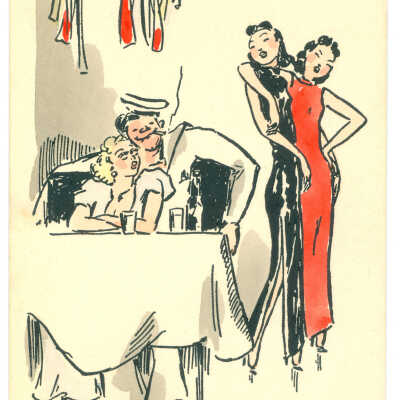 Scene of People in a Restaurant