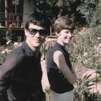 Photograph of Bruce Lee and Linda Cadwell