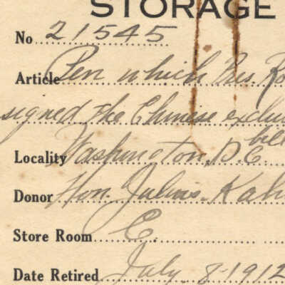 Fountain Pen storage label