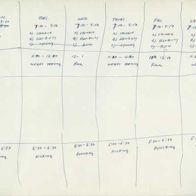 Weekly Training Schedule