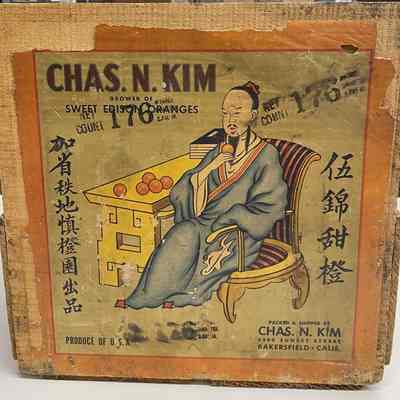 Chas N. Kim Wood Crate