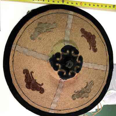 Straw Hat with Bat Designs
