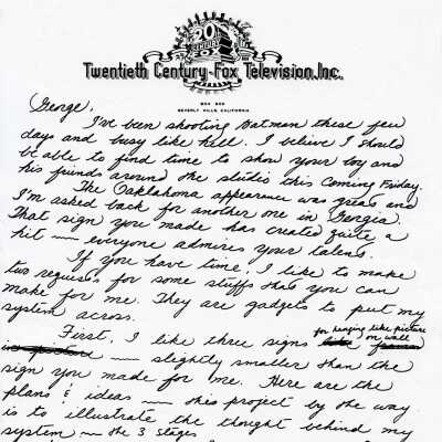 Letter from Bruce Lee to George Lee