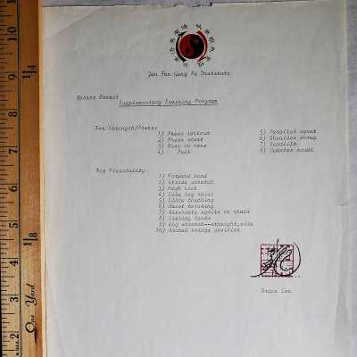 Jun Fan Gung Ku Institute Supplementary Training Program for Robert Bremer