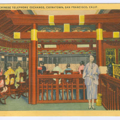 Interior Chinese Telephone Exchange, Chinatown, San Francisco, Calif.