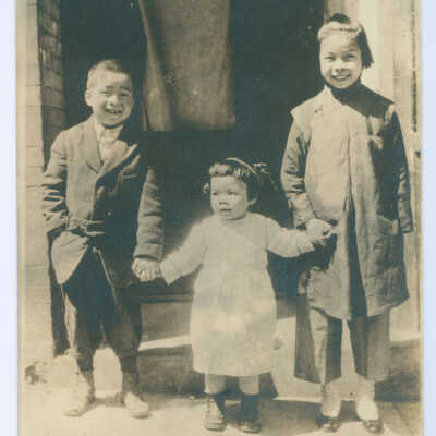 Postcard, 3 Chinese Children