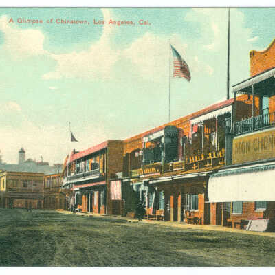 Postcard, Los Angeles, Chinatown, A Glimpse of Chinatown, Los Angeles, Cal.