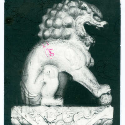 Postcard, Lion Statue